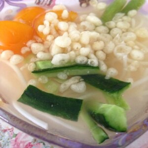 ❤トマトとインゲンと胡瓜と天かすのぶっかけ素麺❤